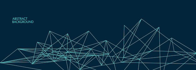 抽象多边形点线科技背景