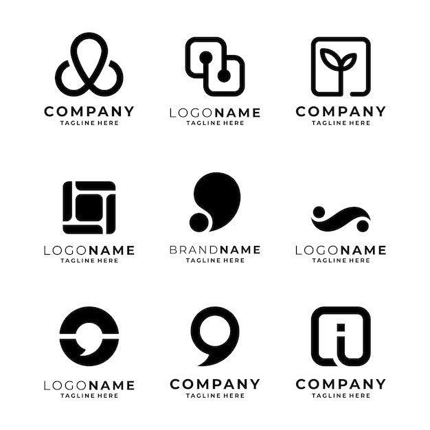 现代抽象标志logo