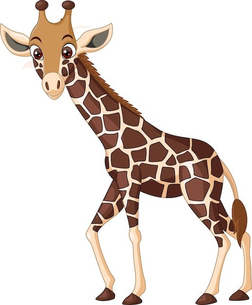 卡通长颈鹿动物插画