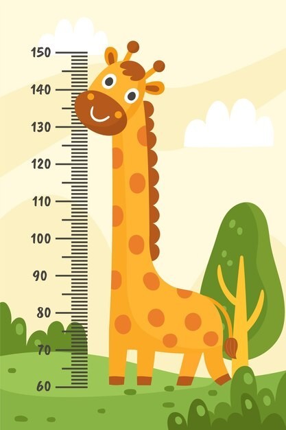 卡通长颈鹿动物插画