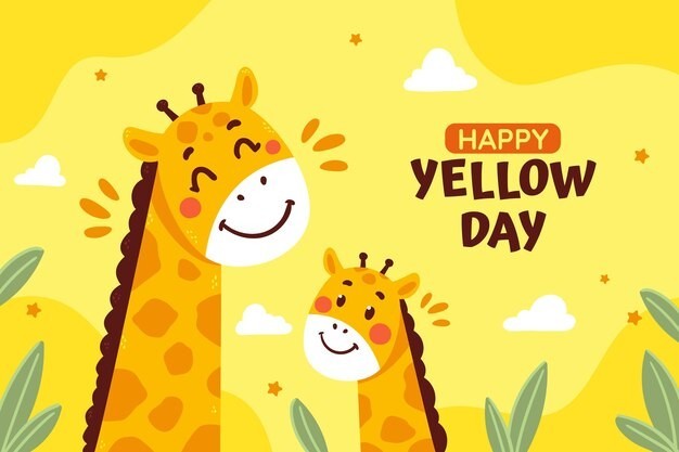 卡通长颈鹿动物插画