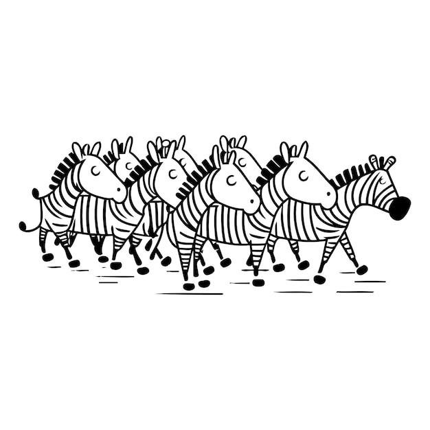 斑马插画