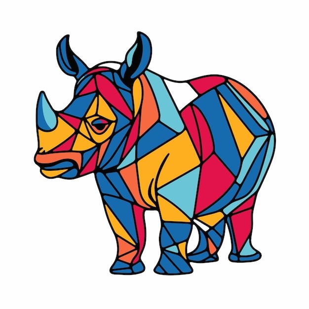 犀牛插画
