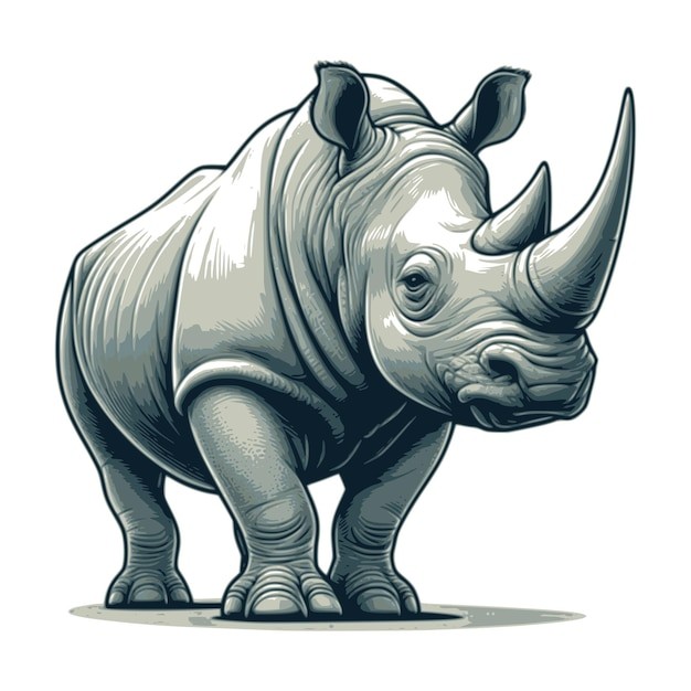 犀牛插画