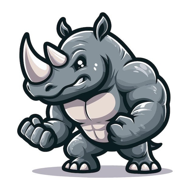 犀牛插画