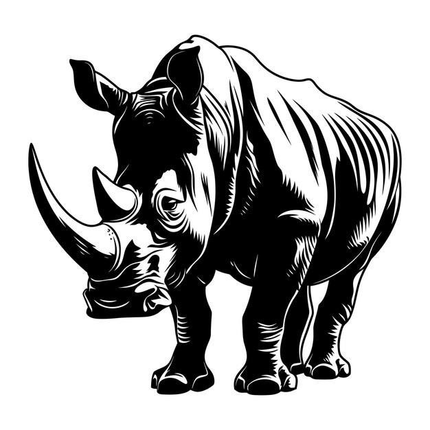 犀牛插画