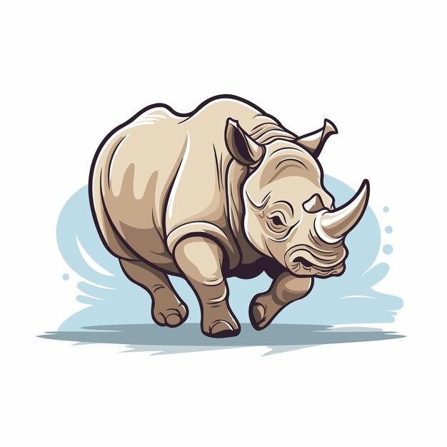 犀牛插画