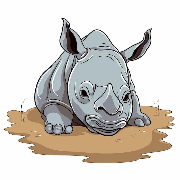 犀牛插画