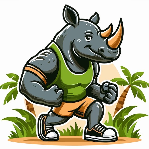 犀牛插画