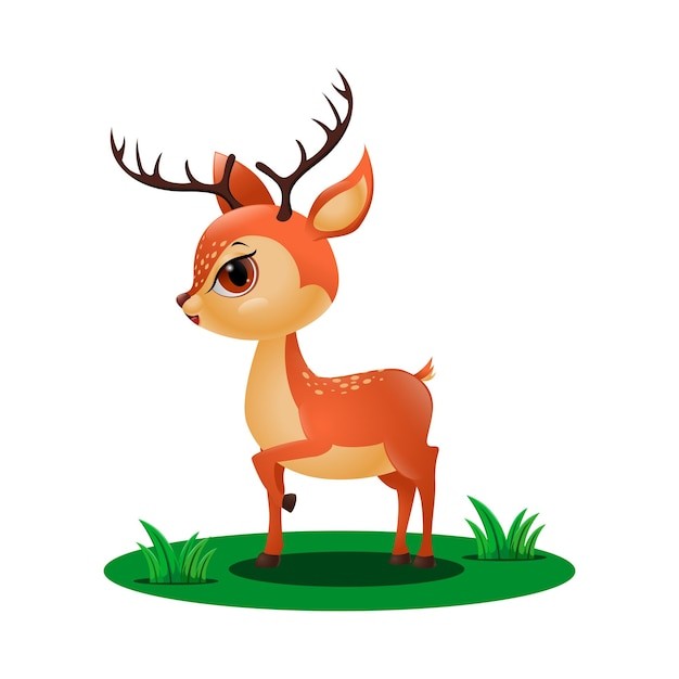 草丛中可爱的小鹿