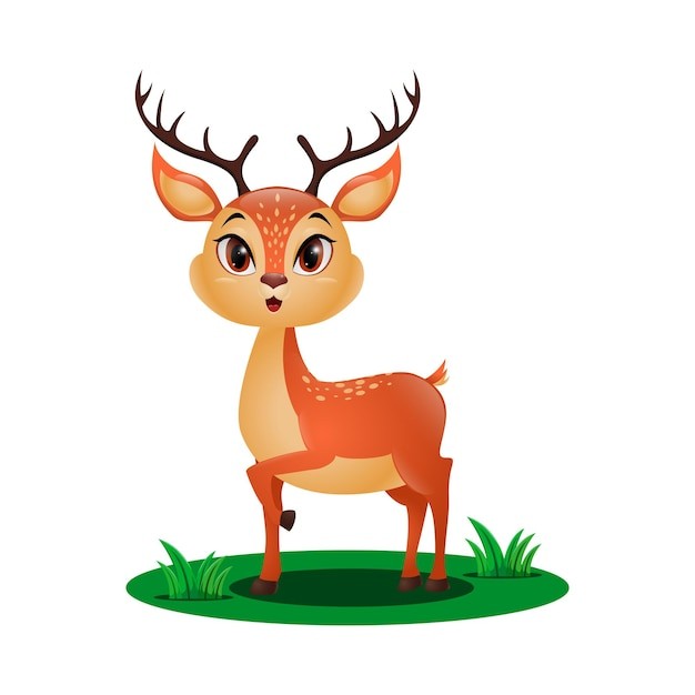 草丛中可爱的小鹿