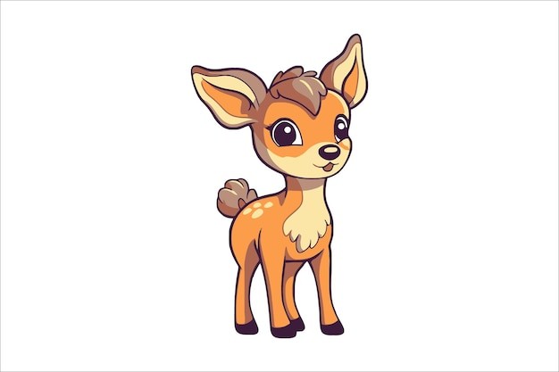 可爱的鹿吉祥物升华矢量