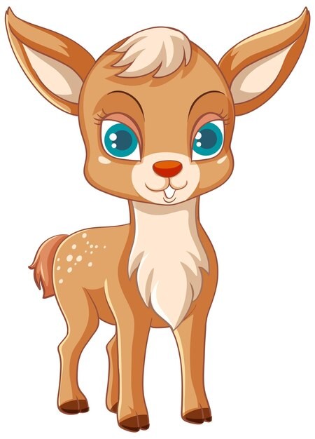 小可爱鹿卡通人物矢量