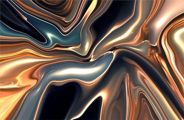 金色液体华丽背景