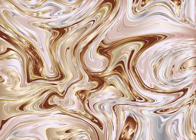 金色液体华丽背景