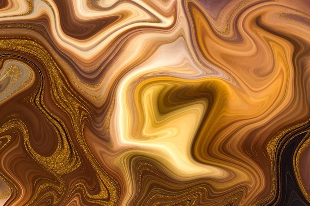 金色液体华丽背景