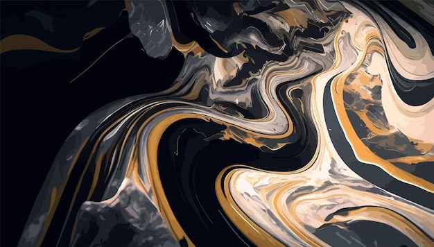 金色液体华丽背景