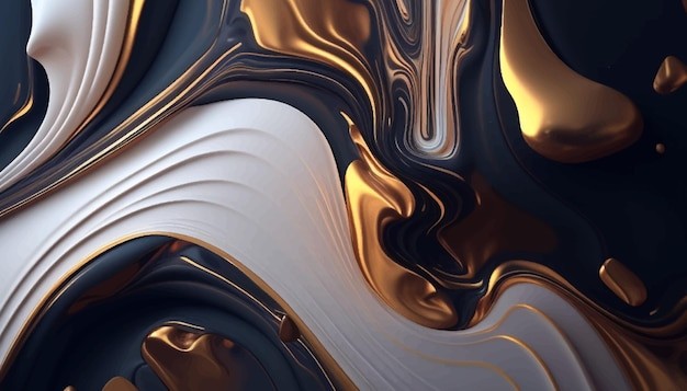 金色液体华丽背景