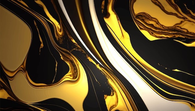 金色液体华丽背景