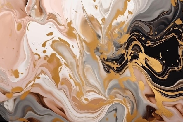 金色液体华丽背景