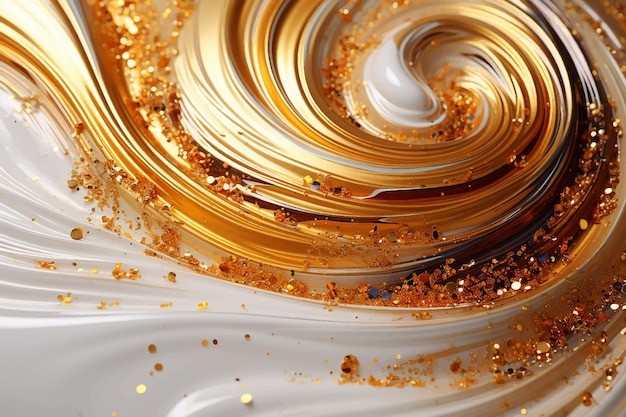 金色液体华丽背景