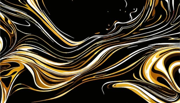 金色液体华丽背景
