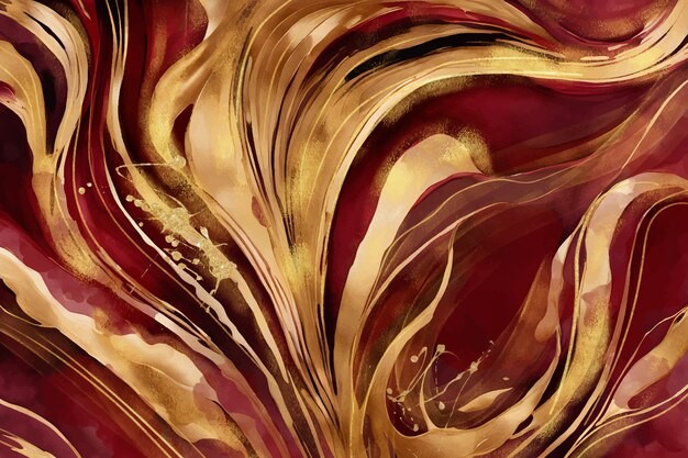 金色液体华丽背景