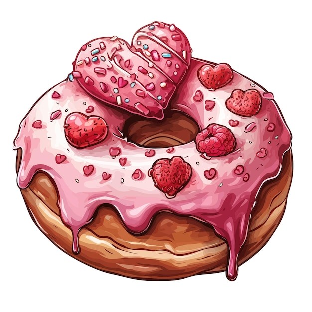甜甜圈插画