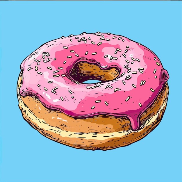 甜甜圈插画