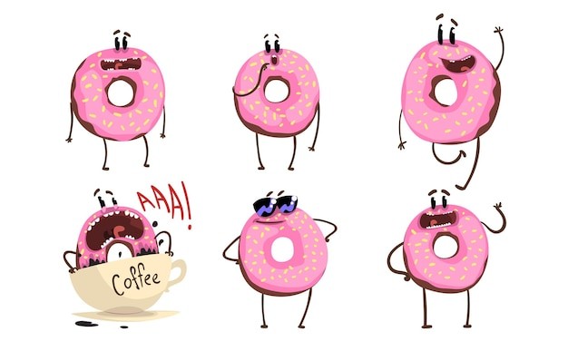 甜甜圈插画