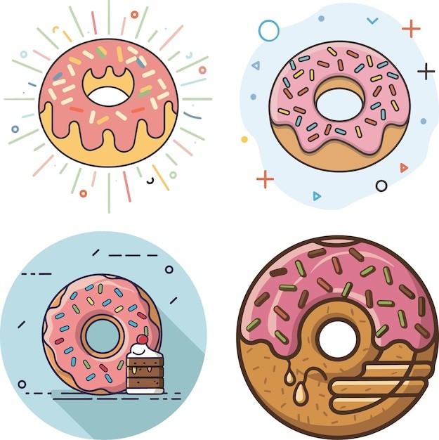 甜甜圈插画