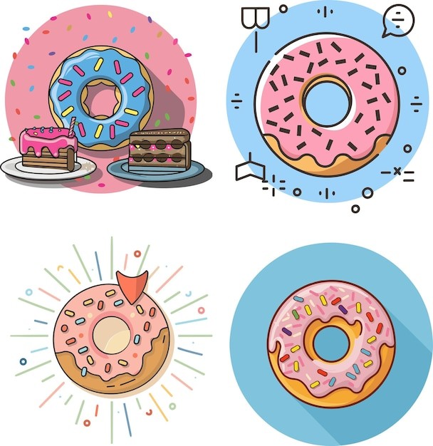 甜甜圈插画