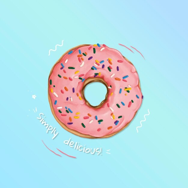 甜甜圈插画