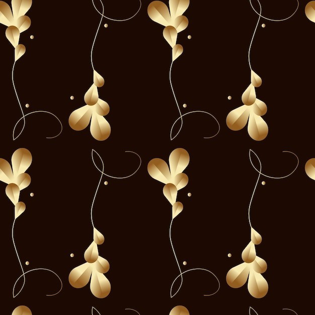 华丽金色植物花纹