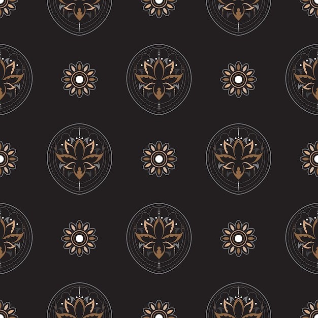 华丽金色植物花纹