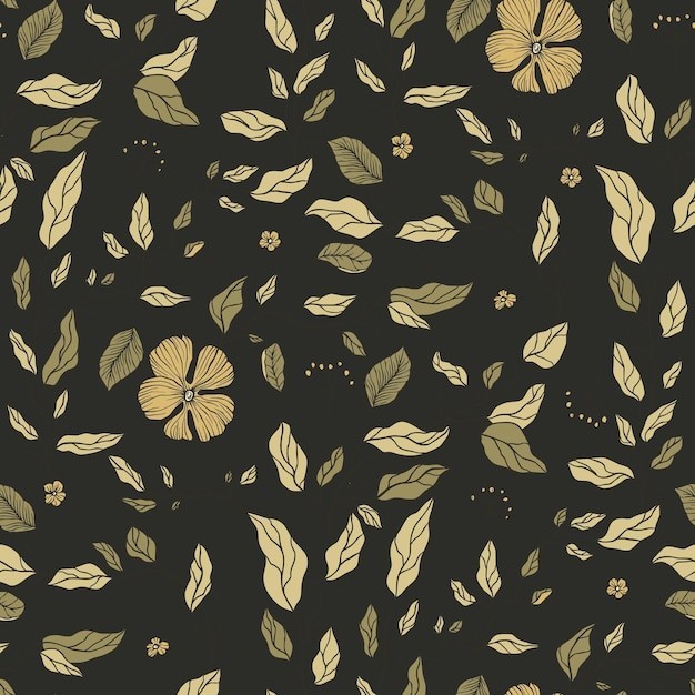 华丽金色植物花纹
