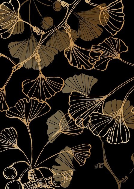 华丽金色植物花纹