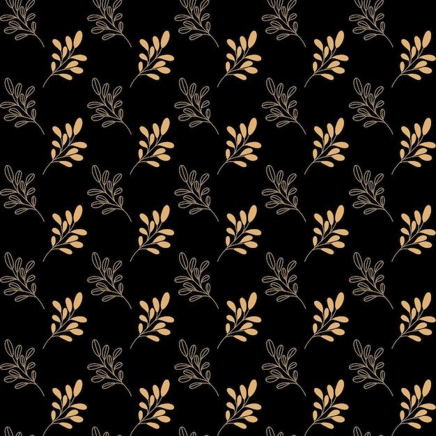 华丽金色植物花纹