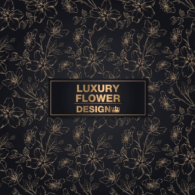 华丽金色植物花纹