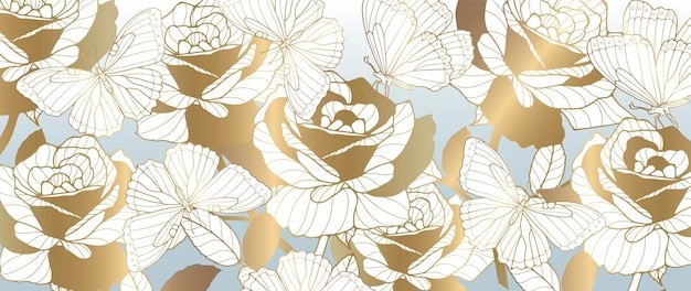 华丽金色植物花纹