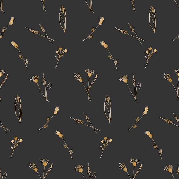 华丽金色植物花纹