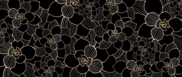 华丽金色植物花纹