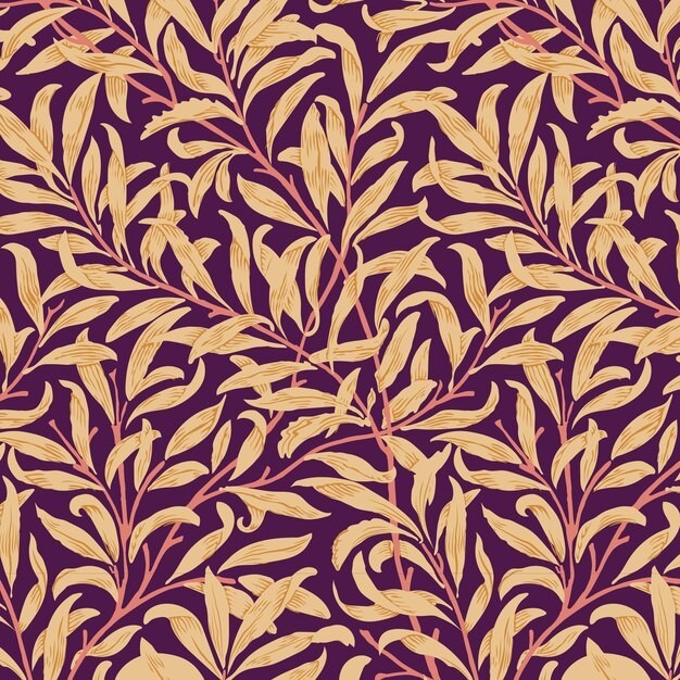 华丽金色植物花纹