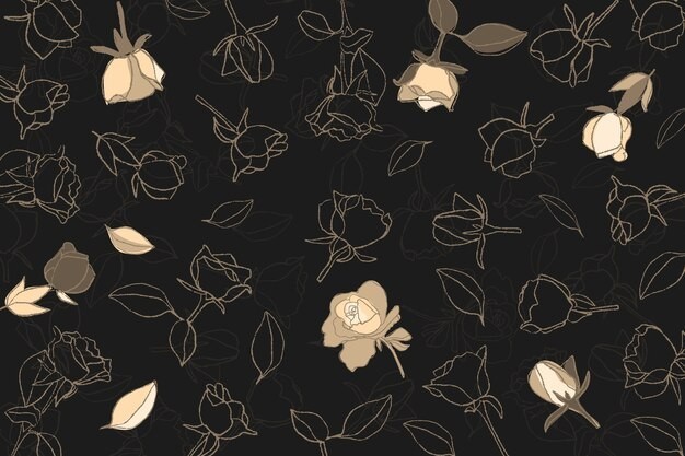 华丽金色植物花纹