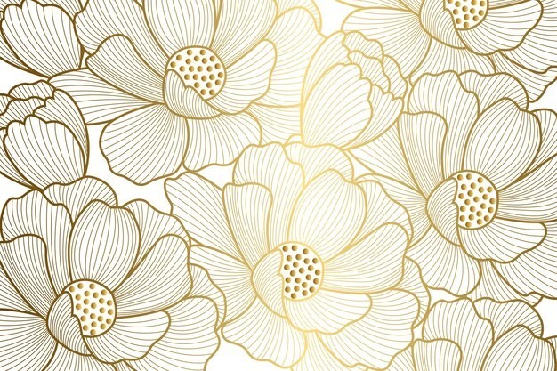 华丽金色植物花纹