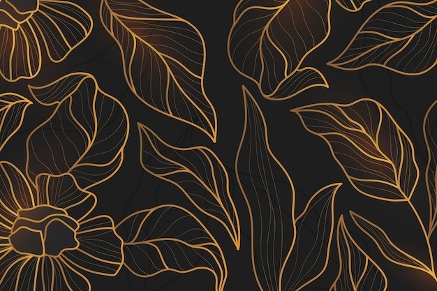 华丽金色植物花纹