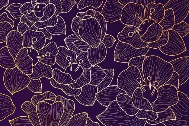 华丽金色植物花纹