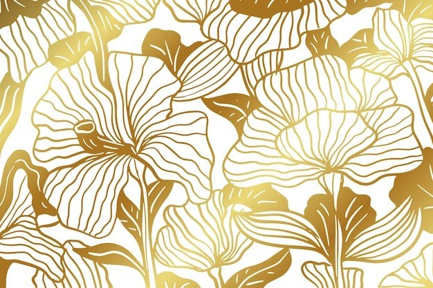 华丽金色植物花纹