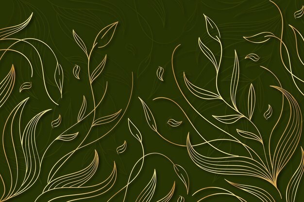 华丽金色植物花纹