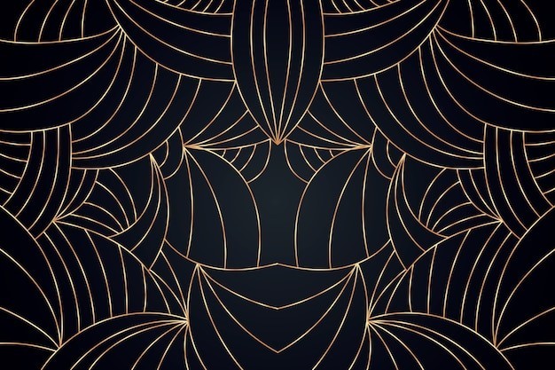 华丽金色植物花纹